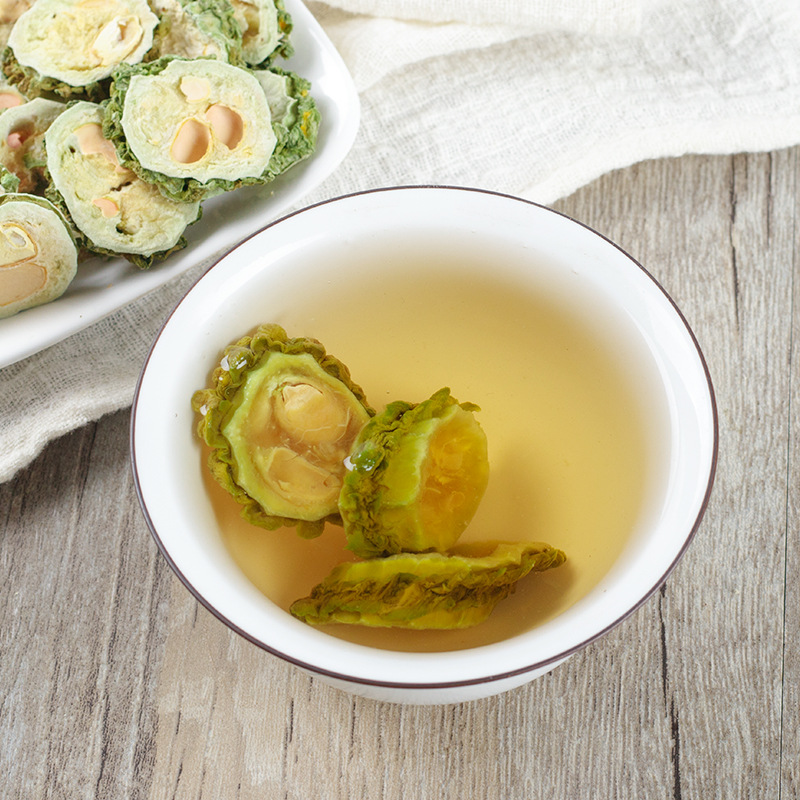 Bitter Melon Slices (Momordica charantia) — Dried Ku Gua Herbal Tea, 45g Jar - Image 3