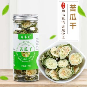 Bitter Melon Slices (Momordica charantia) — Dried Ku Gua Herbal Tea, 45g Jar
