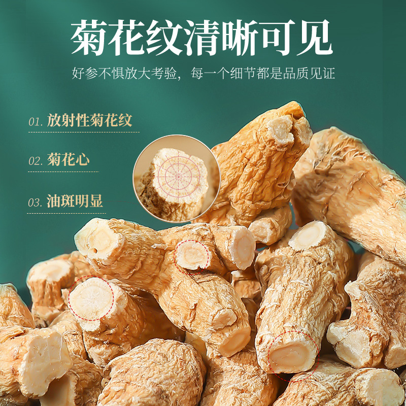 Canadian American Ginseng Root Segments 200g Gift Box 5 Year Round Root Slices for Cooking - Image 5