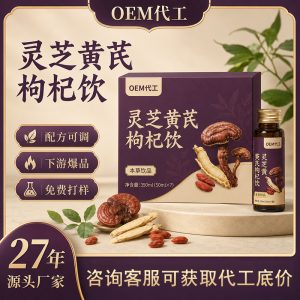 Lingzhi Huangqi Goji Fermented Botanical Drink — Reishi, Astragalus & Wolfberry Herbal Beverage
