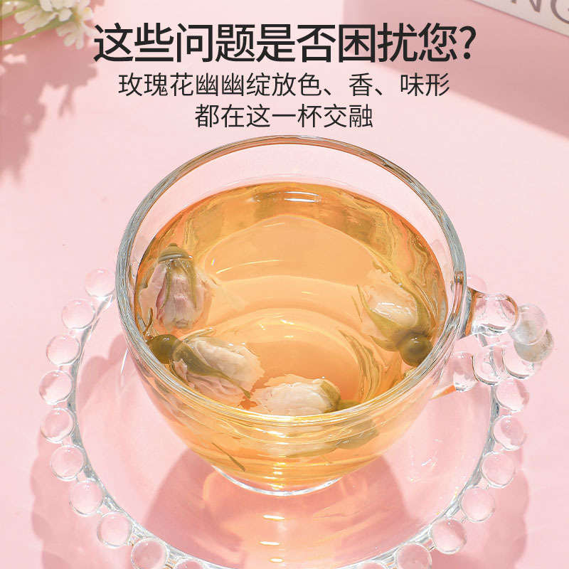 Dried Double-Petal Rose Buds Rose Tea 110g Low-Temperature Dried Floral Herbal Tea - Image 3