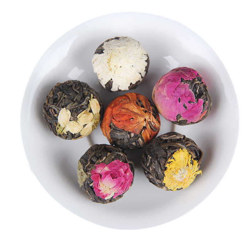 Yunnan Raw Pu-erh Flower Tea Dragon Balls Gift Box Six Floral Flavors 144g - Image 5