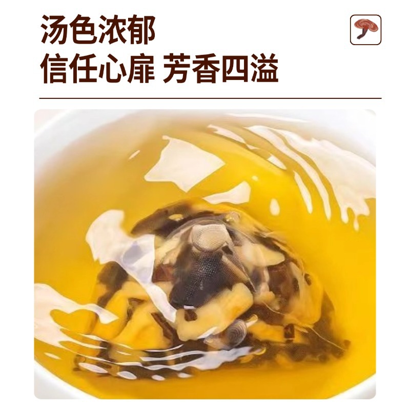 Lingzhi Vitality Tea Ling Zhi Yuan Qi Cha Herbal Tea Bags with Codonopsis Astragalus and Ginseng 30g 10 Bags - Image 3