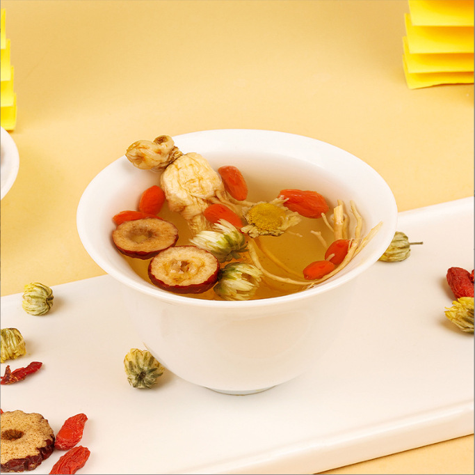 One Stick Ginseng Goji Chrysanthemum Tea with Luo Han Guo Sugar-Free Cold Brew Herbal Blend 10g - Image 3