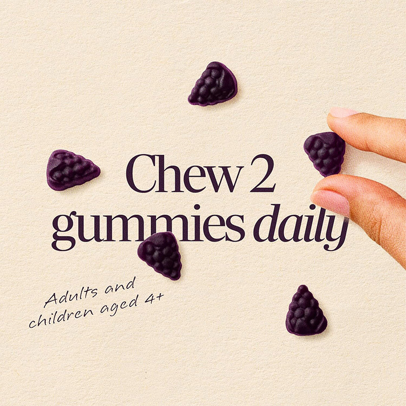 Elderberry Gummies with Vitamin D3 and Zinc Fruit Supplement Gummies 180g Custom OEM - Image 3