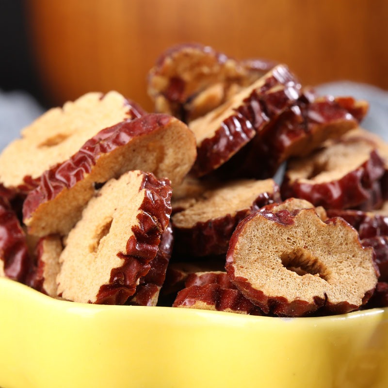 Dried Red Date Slices Hong Zao Seedless Jujube Rings for Tea Soup and Congee 500g Low Temperature Baked - Image 2