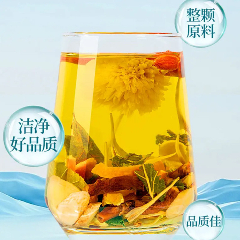 American Ginseng Astragalus Chrysanthemum Goji Tea 12g x 10 Bags Cold Brew Herbal Blend - Image 3