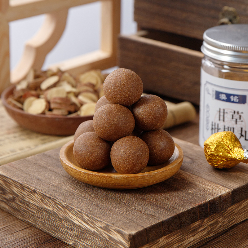 Loquat & Pear Herbal Balls (Pipa Wan) — Handmade TCM Herbal Pastilles with Licorice, Snow Pear & Monk Fruit - Image 3