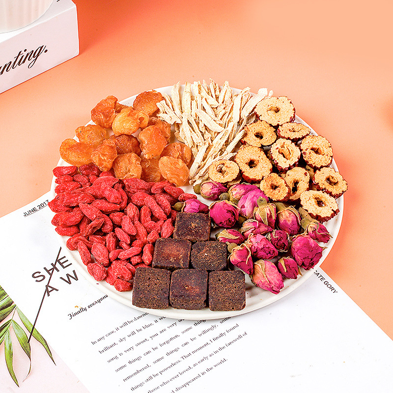 Brown Sugar Ginger Jujube Tea Hong Tang Jiang Zao Cha 150g Warming Herbal Blend with Rose Longan Goji - Image 3