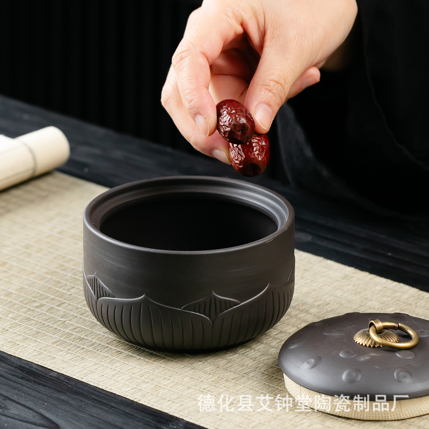 Ceramic Sealed Storage Jar for Herbal Paste Moxa Paste Tea and Dry Goods Airtight Moisture Proof 301-500ML - Image 3