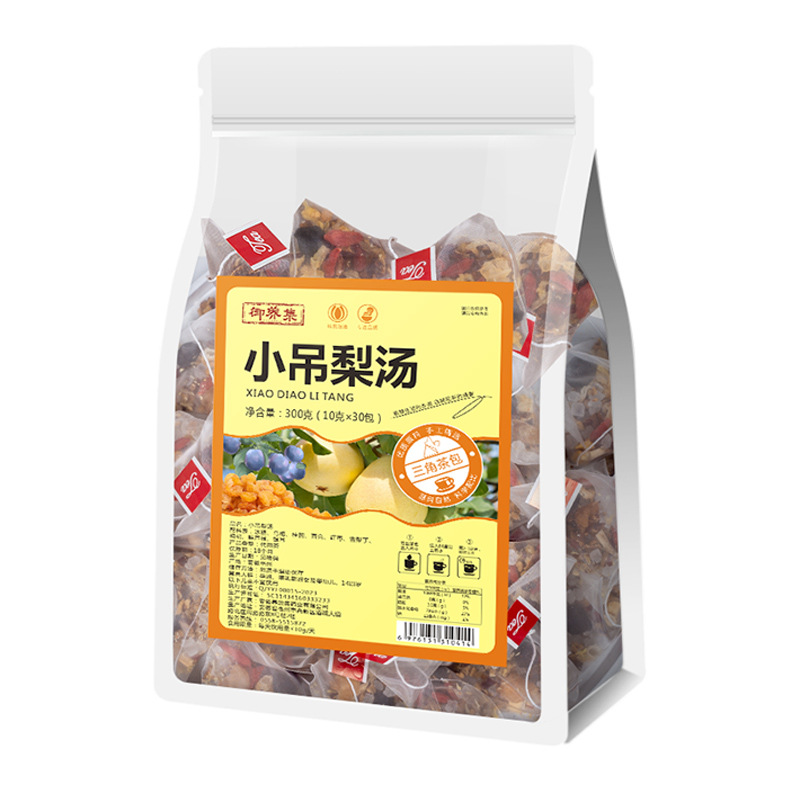 Xiao Diao Pear Soup Instant Brew Pear Tea with Tremella Fresh Reed Rhizome Red Dates Goji Lily 10g x 30 Sachets 300g - Image 5