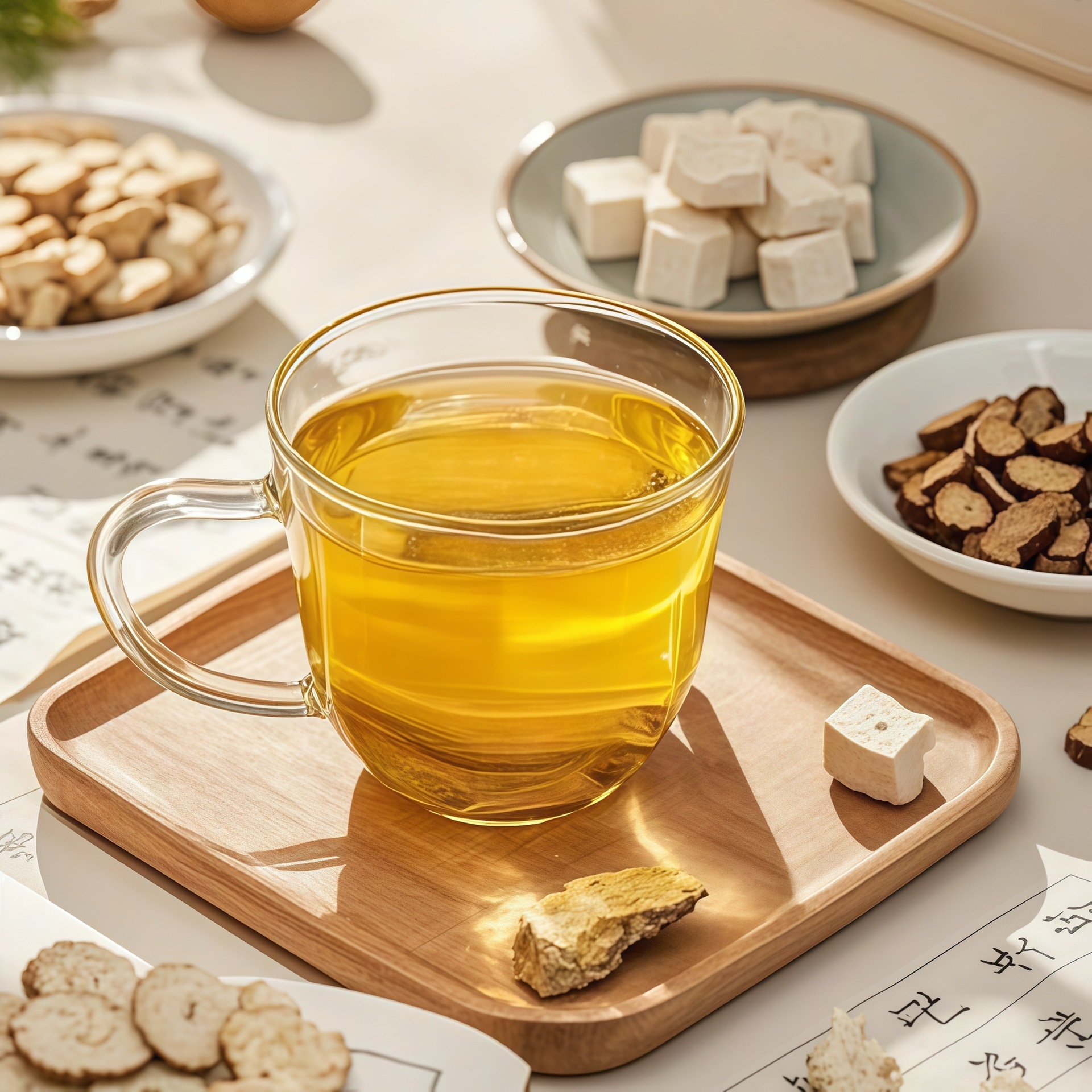 Huang Ya Tang Herbal Tea Blend 375g Dampness-Relief Decoction with Licorice Codonopsis Dried Ginger Poria 15 Individually Wrapped Bags - Image 4