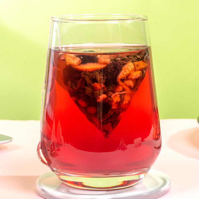 Dark Plum Hawthorn Lotus Leaf Tea (Wu Mei Shan Zha He Ye Cha) — Rose & Mulberry Herbal Blend, 10g x 10 Sachets - Image 4