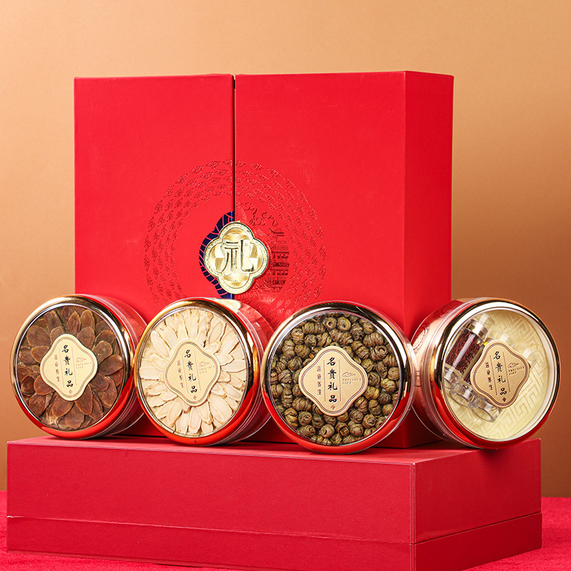 American Ginseng Gift Box Si Pin He Four Herb Wellness Set with Dendrobium Goji Astragalus Deer Antler 400g - Image 4