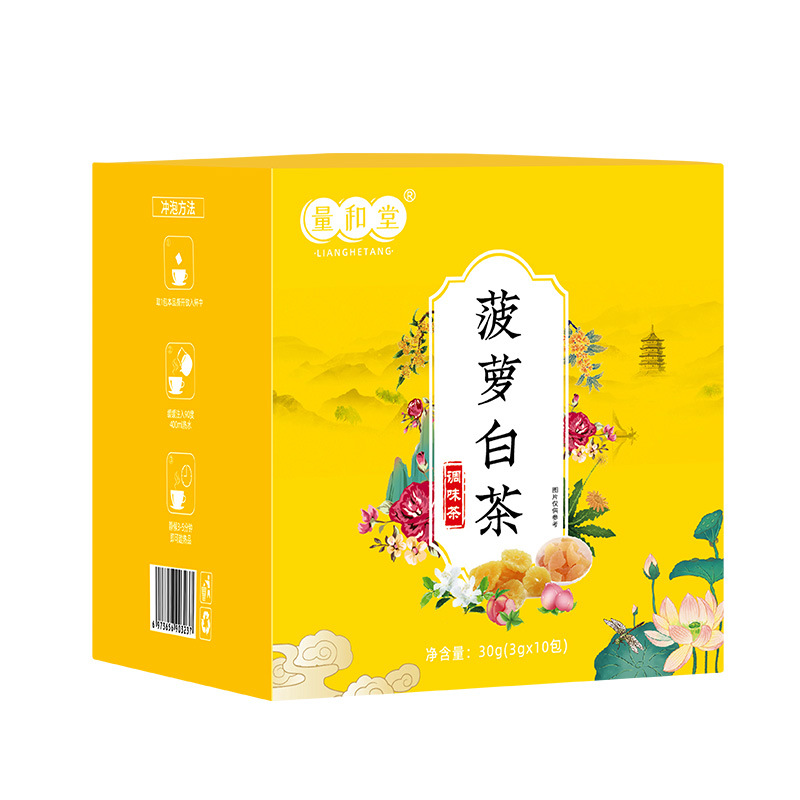 Pineapple White Tea Fruit Tea Bags 30g Box 10 Pyramid Sachets Sugar Free Cold Brew - Image 5