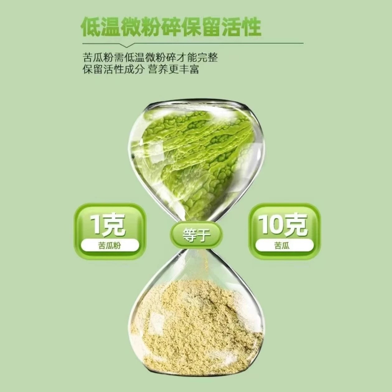 Mulberry Leaf Bitter Melon Winter Melon Powder Sang Ye Shuang Gua Fen Herbal Drink Mix 100g - Image 3