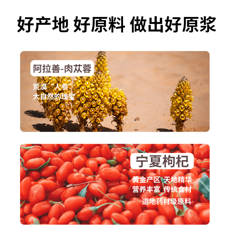 Cistanche and Goji Berry Juice Drink 300mL 10 Sachets Herbal Wellness Beverage - Image 3