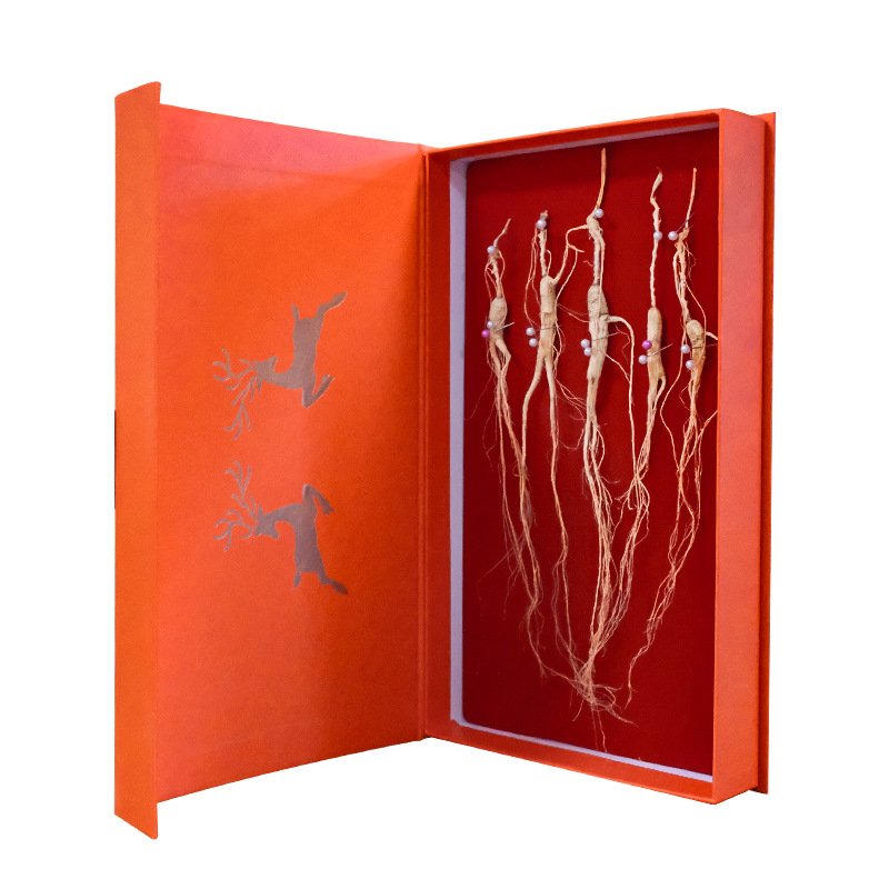 Changbai Mountain Wild-Simulated Ginseng Sun-Dried Whole Roots Gift Box 5 Roots for Soup and Wine - Image 5
