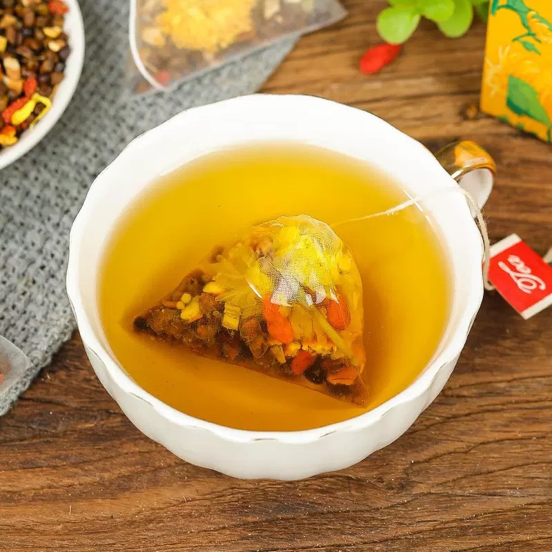 Chrysanthemum Cassia Seed Tea 5g x 30 Pyramid Tea Bags with Tangerine Peel Goji Berry Honeysuckle and Licorice - Image 2
