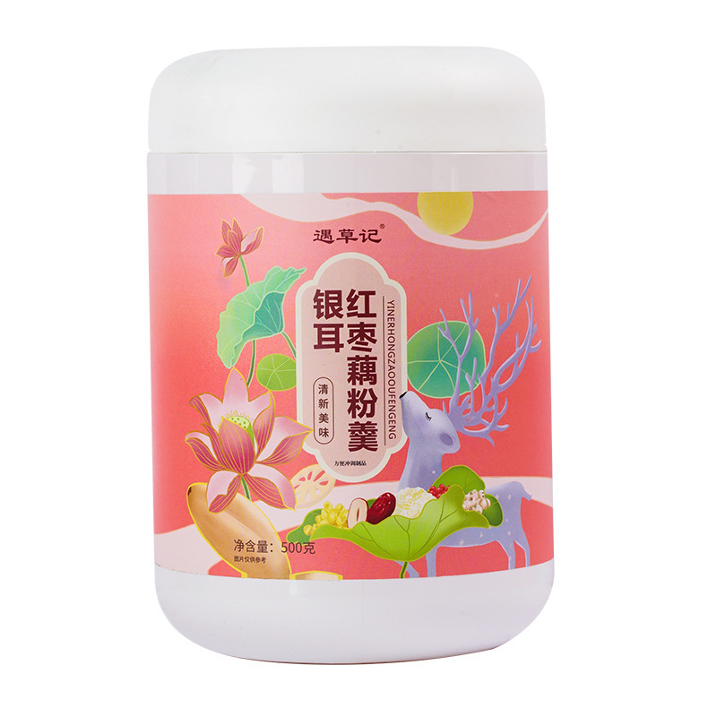 Chia Seed Nut Lotus Root Powder with Tremella and Red Dates 500g Canister Breakfast Meal Replacement Drink Mix - Image 5