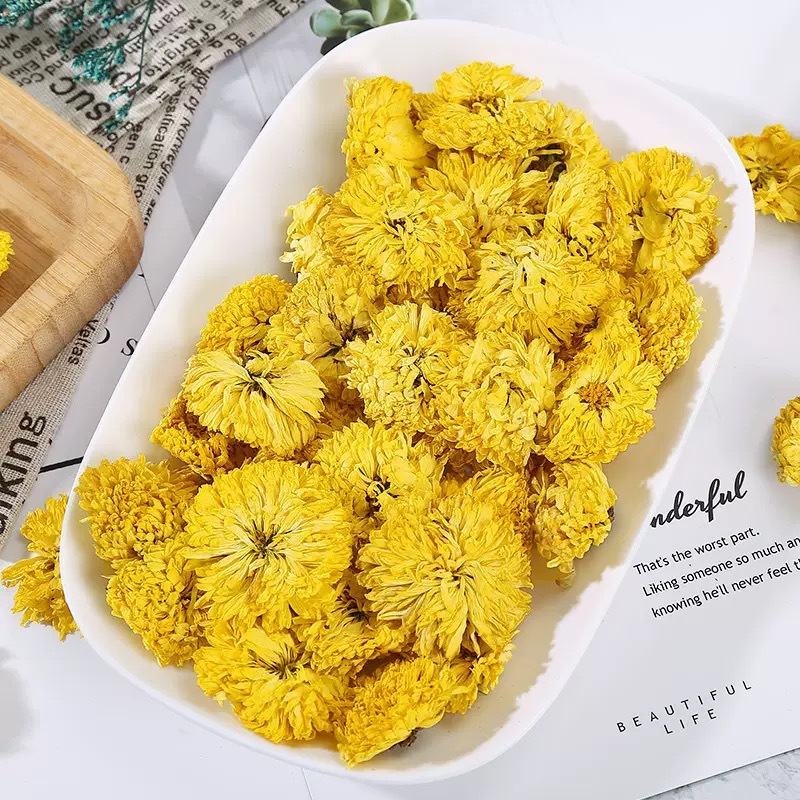 Wuyuan Imperial Chrysanthemum Tea Huang Ju 500g Dried Golden Chrysanthemum Flowers for Brewing and Daily Herbal Tea - Image 4