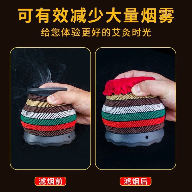 Moxa Burner Smoke Filter Cap Elastic Flannel Cover for Moxibustion Jar Wellness Massage Use - Image 4