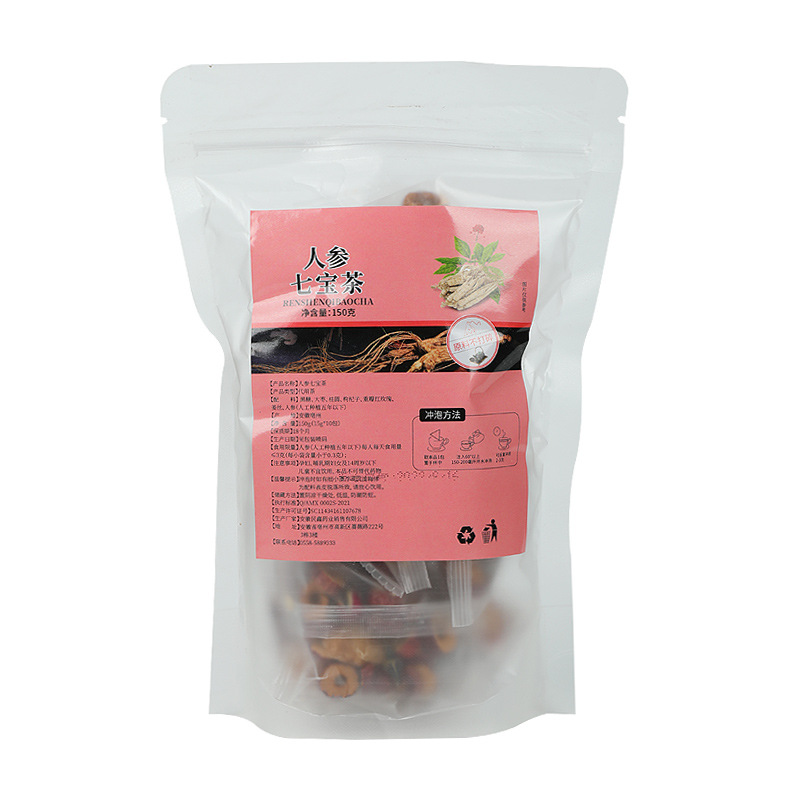 Goddess Vitality Tea Ginseng Seven Treasure Blend with Rose Red Date Longan Goji Black Sugar 15g x 10 Bags - Image 5