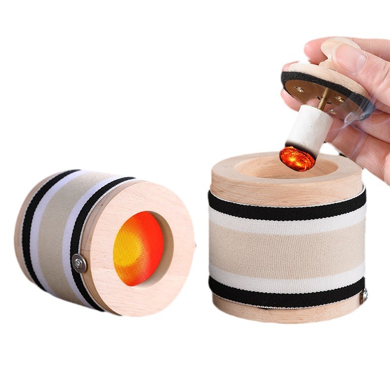 Wooden Moxa Box Moxibustion Device with Binding Strap and Moxa Rolls for Home Warming Care - Image 5