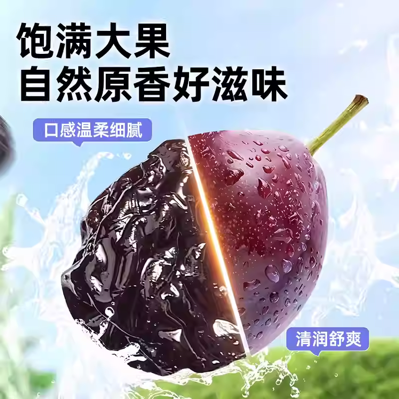 Dried Prune Snacks Seedless Preserved Fruit No Additives 170g Jar - Image 3