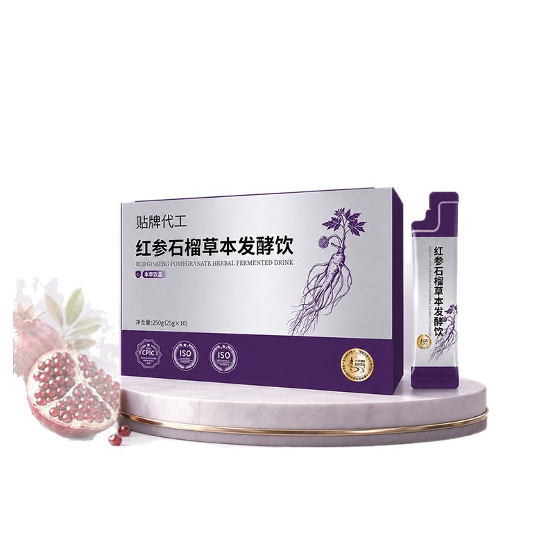 Red Ginseng & Pomegranate Fermented Herbal Drink (Panax ginseng) — Botanical Wellness Beverage - Image 5