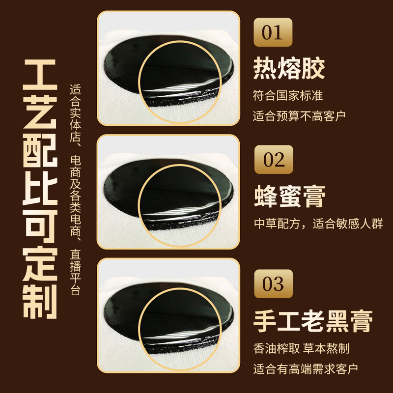 Traditional Black Herbal Plaster Patch for Neck Back Knees Shoulders 10x12 cm External Use - Image 3