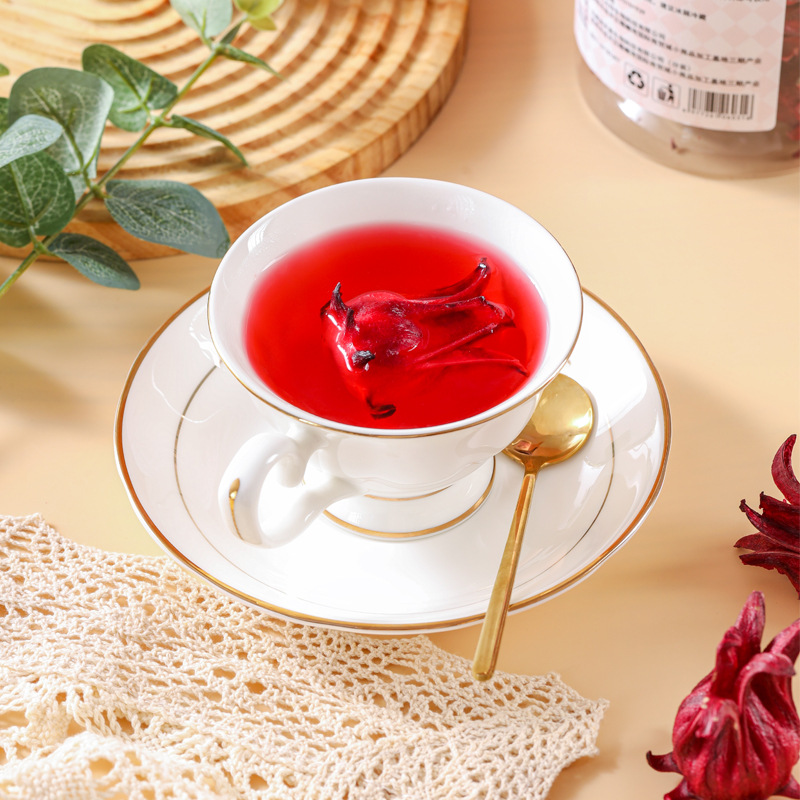 Freeze Dried Roselle Hibiscus Flower Tea Luoshenhua 30g Jar Yunnan Origin Cold Brew Herbal Tea - Image 4