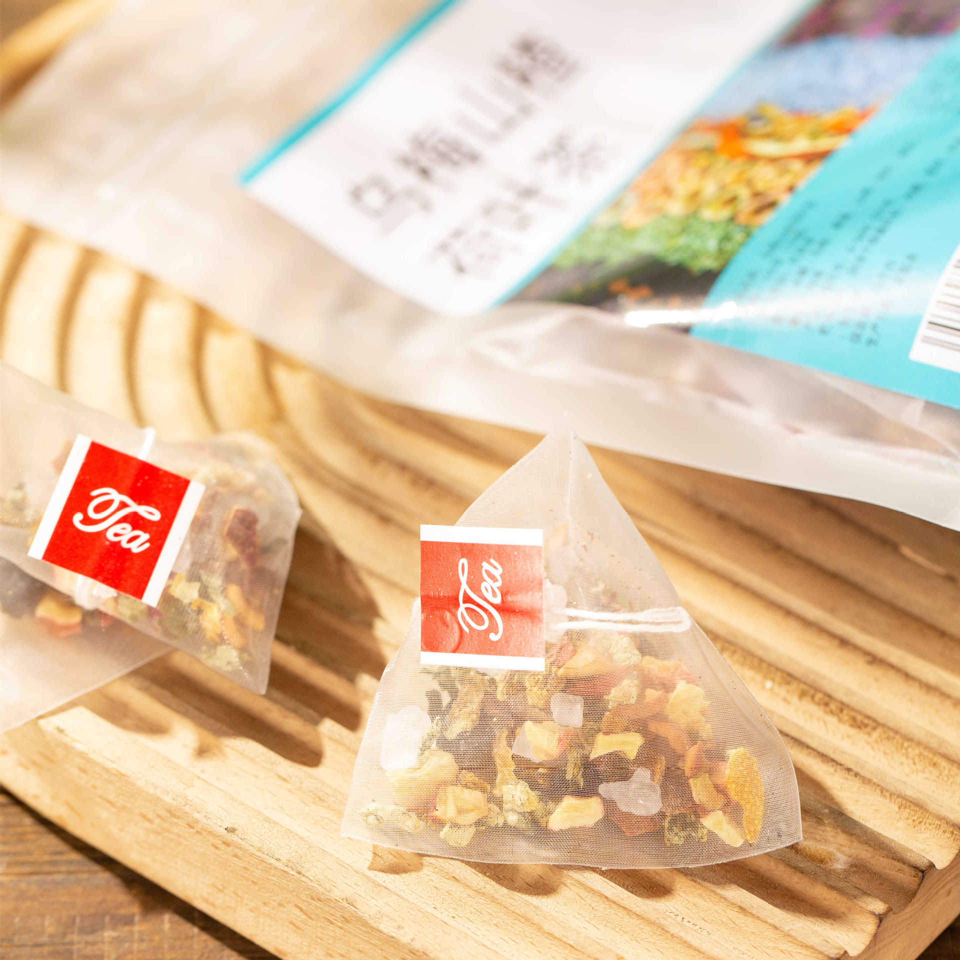 Wumei Shanzha Heye Tea Dark Plum Hawthorn Lotus Leaf Blend 100g 10 Pyramid Tea Bags Sugar Free - Image 2