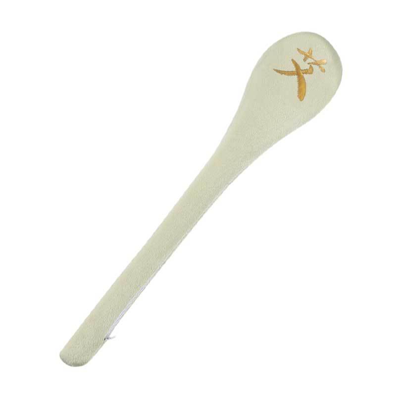Meridian Patting Stick 48cm Bone-Shaped Back Massage Tool with Acupoint Chart Guochao Red Embroidery - Image 5