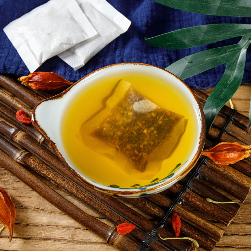 Hanfang Yi Gan Tea 150g Box Cold Brewed Herbal Tea Bags with Honeysuckle Cassia Seed and Goji Berry - Image 4