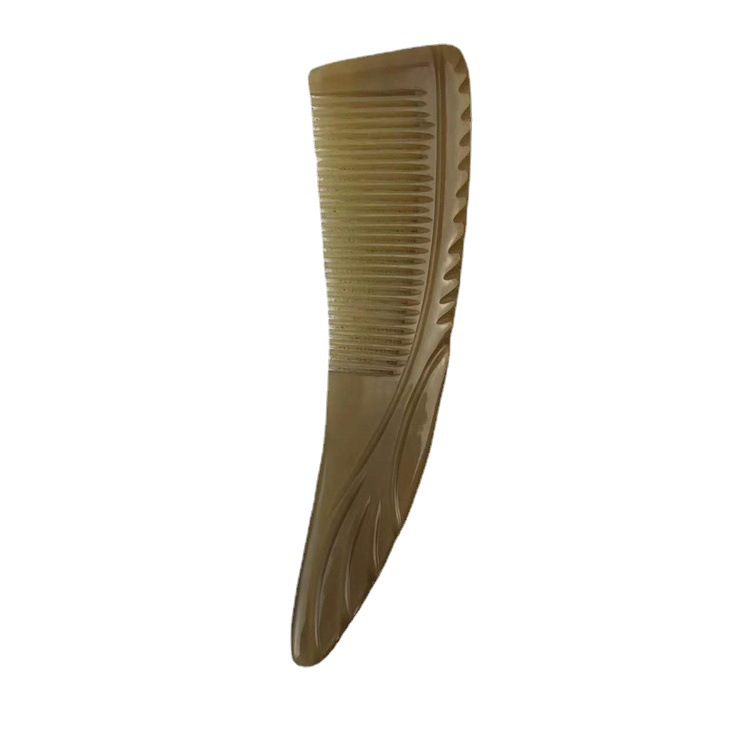Natural Horn Comb Fine Teeth Rat Tail Handle Comb 16cm Portable Detangling Grooming Tool - Image 5