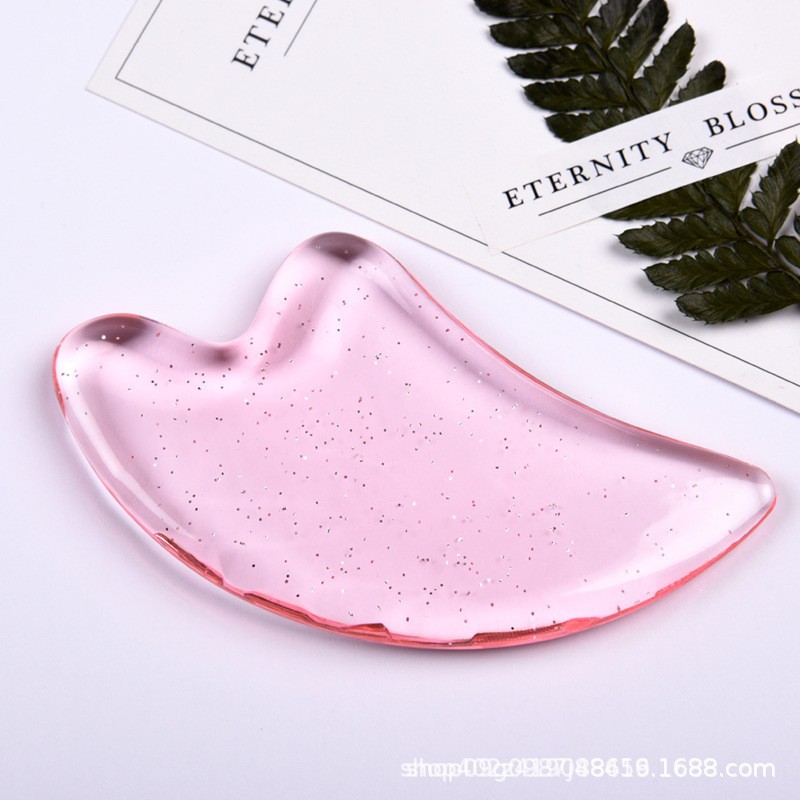 Heart Shaped Gua Sha Facial Massage Board 11.5 x 6.8 cm Black Scraping Tool for Face Lifting and Relaxation - Image 4