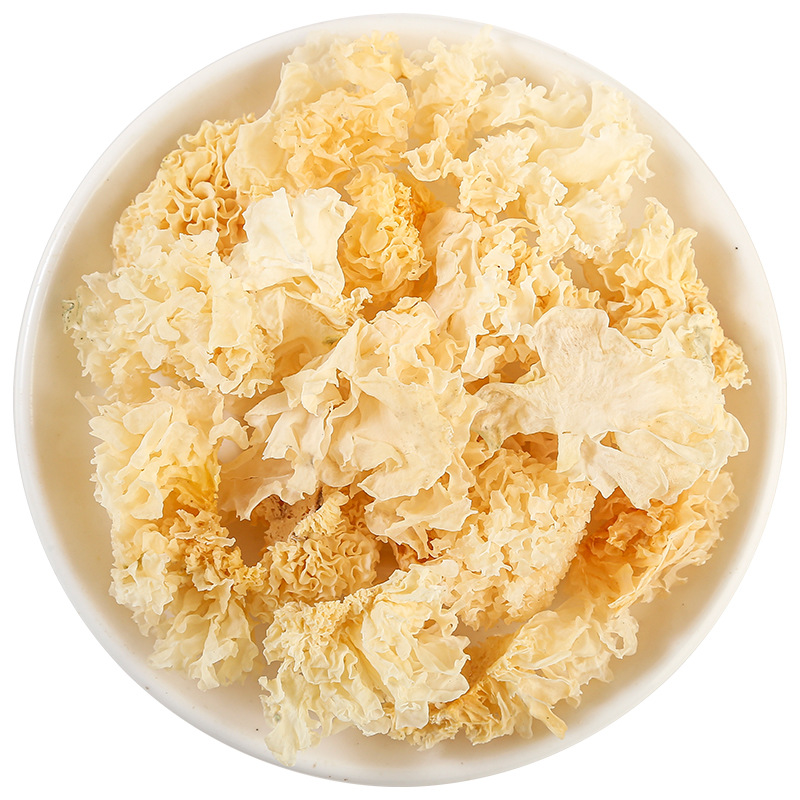 Dried White Tremella (Tremella fuciformis) — Gutian Snow Fungus, Soft & Gelatinous, 500g Bulk - Image 5