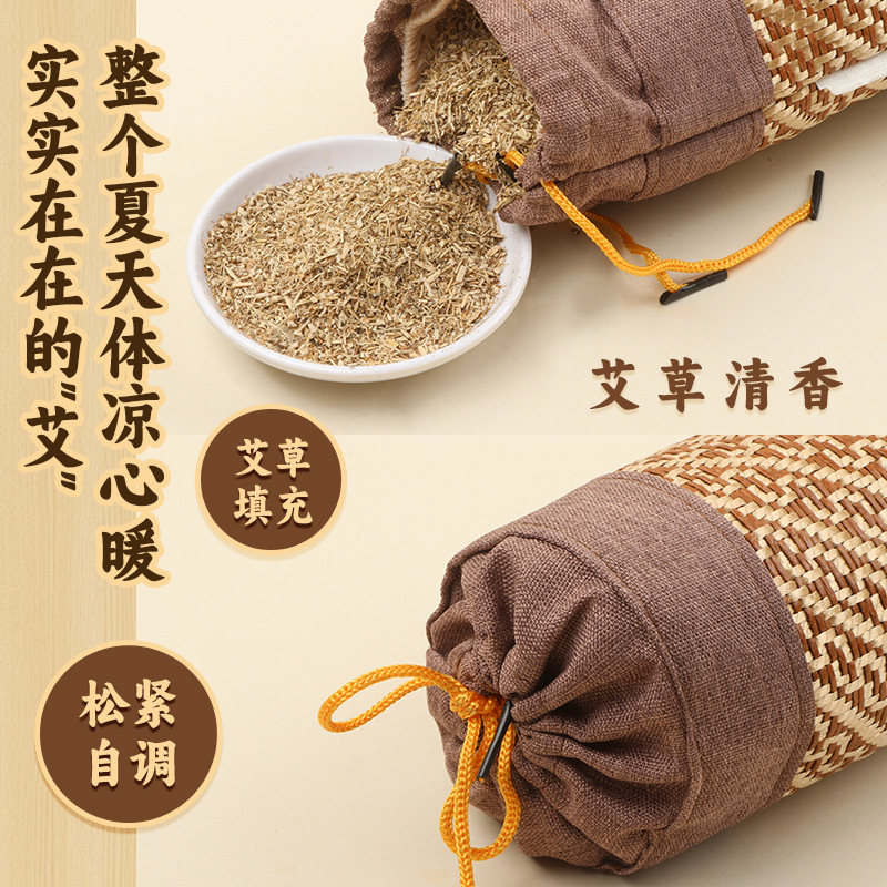 Mugwort Herbal Pillow Ai Cao Cooling Silk Neck Support Pillow for Sleep Single Size - Image 3