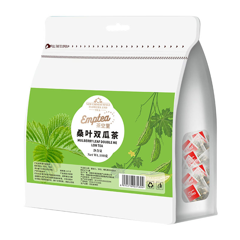 Mulberry Leaf & Double Melon Tea Bags (桑叶双瓜茶) — Cold-Brew Herbal Tea, 20 Pyramid Sachets - Image 5