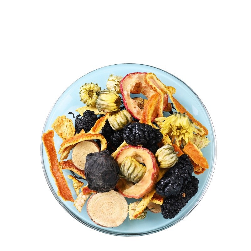 Hawthorn Dark Plum Mulberry Tea 150g Herbal Blend with Tangerine Peel Chrysanthemum Licorice and Black Tea - Image 5