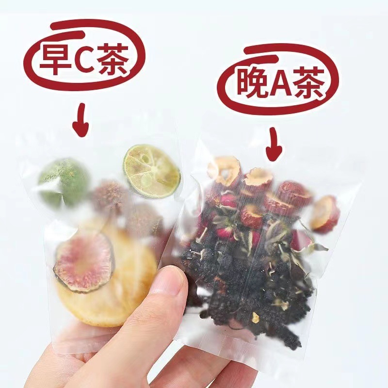 Morning C Evening A Herbal Tea Blend 30 Bags Cold Brew Fruit Tea with Goji Mulberry Rose and Lemon - Image 2