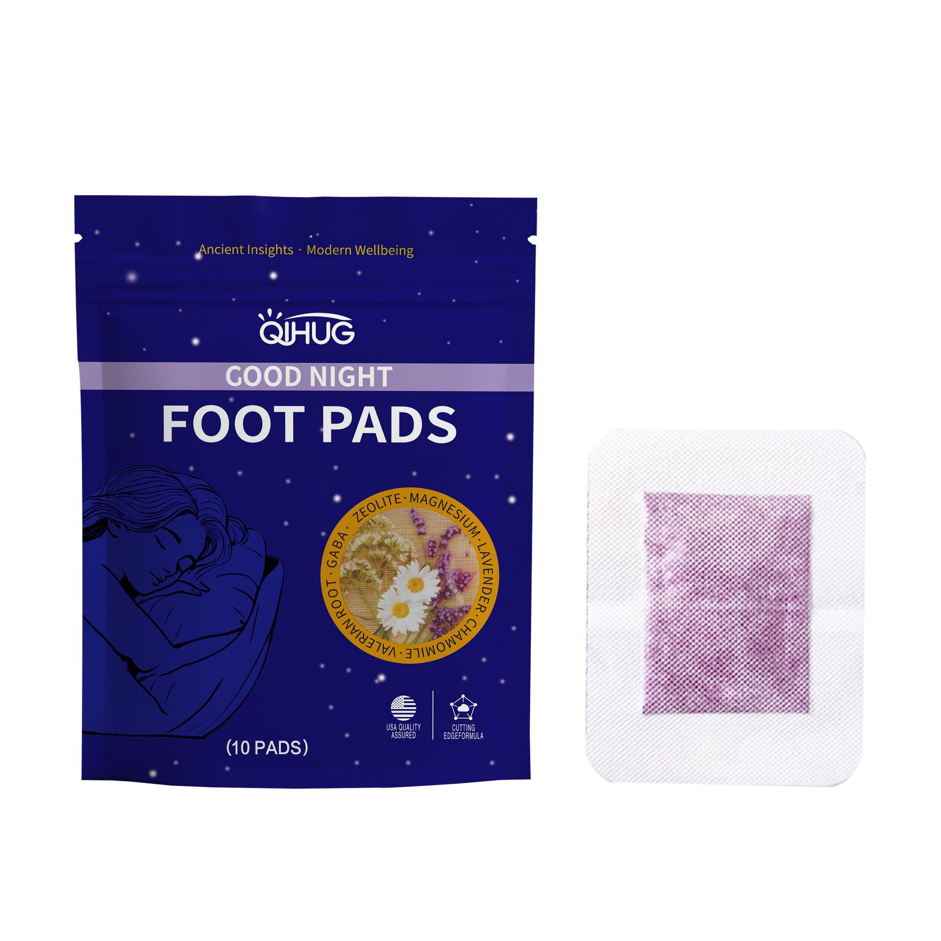 Lavender Foot Pads 10pcs Herbal Foot Care Soothing Night Relaxation - Image 5