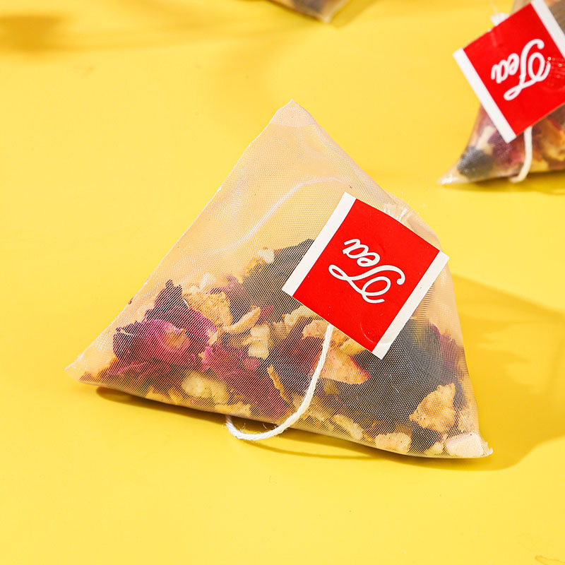 Hawthorn, Dark Plum & Mulberry Blend (Shan Zha Wu Mei Sang Shen Yin) — Rose & Chen Pi Triangle Tea Bags - Image 4