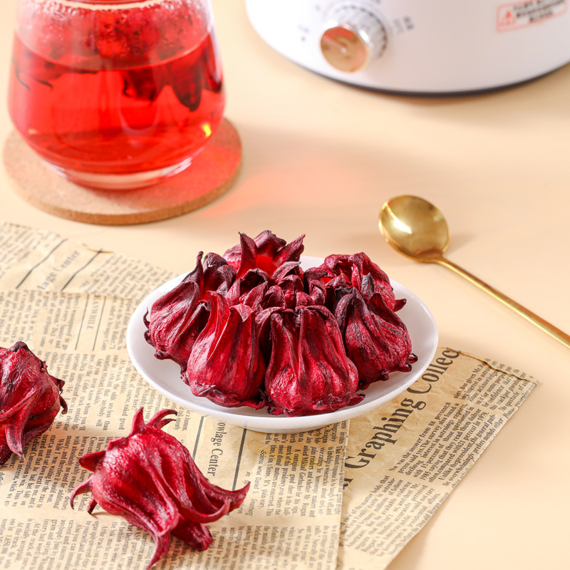 Freeze Dried Roselle Hibiscus Flower Tea Luoshenhua 30g Jar Yunnan Origin Cold Brew Herbal Tea - Image 2