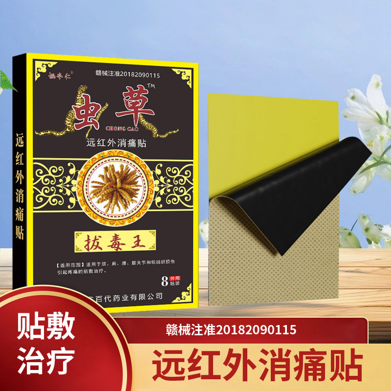 Cordyceps Detox Herbal Plaster Patch Topical External Use 7cm x 10cm 8 Patches Per Box - Image 3