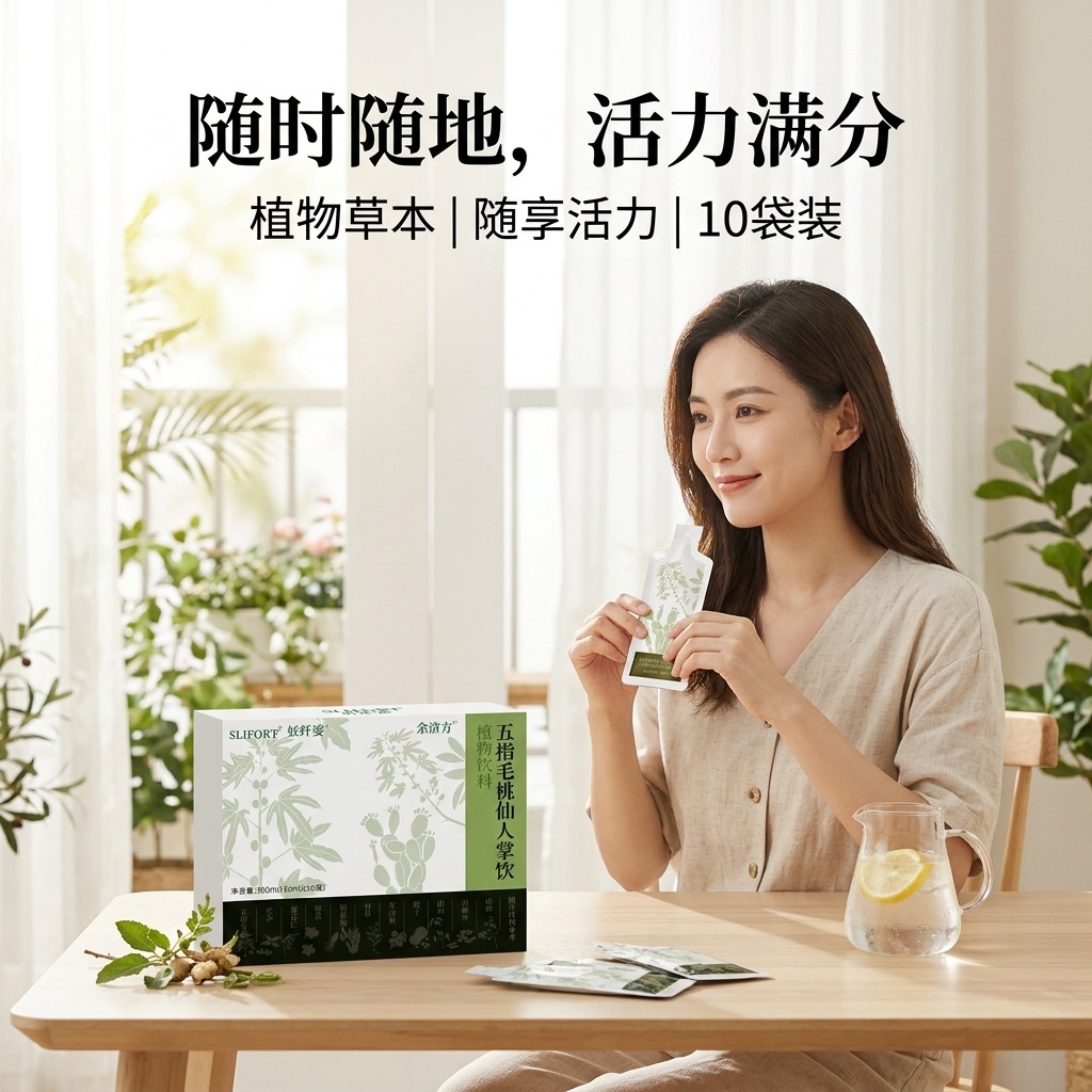 Five Leaf Fig Root Cactus Herbal Drink Ready to Drink Oral Beverage 300ml 10 Bottles - Image 3