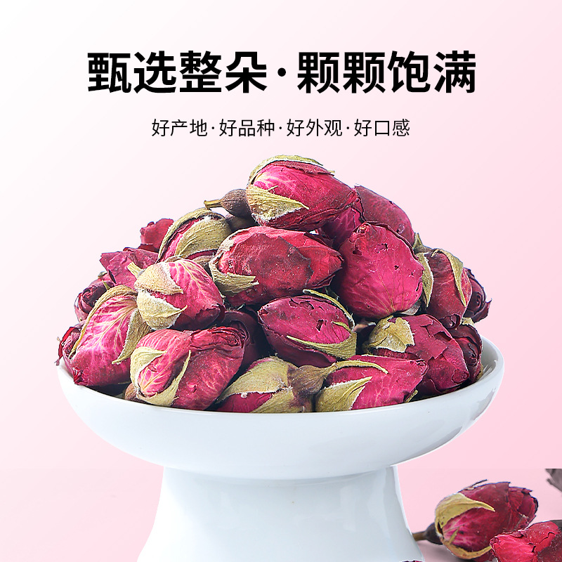 Dried Rose Flower Tea Yue Ji Hua Unsulfured Fragrant Buds for Herbal Infusion 90g - Image 3