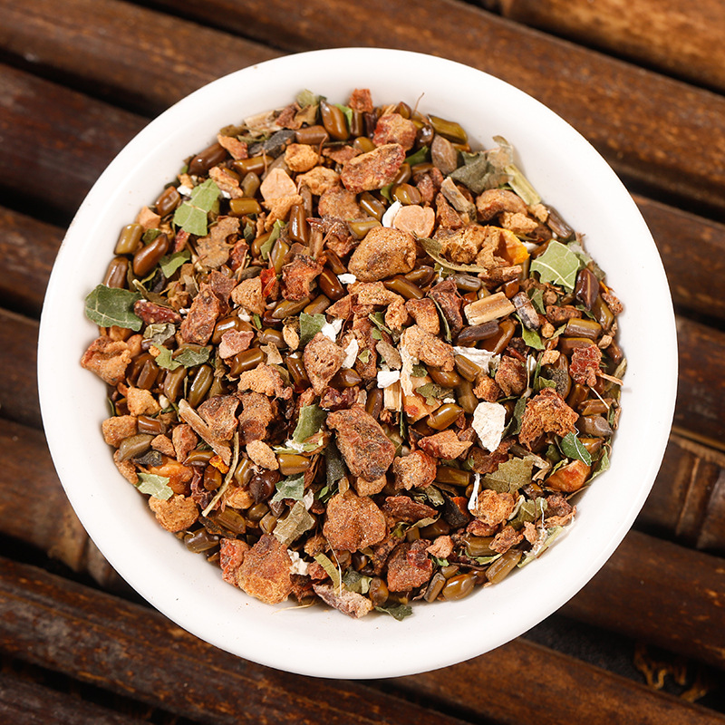 Jiu Ze Tang Qing Qian Liu Sang Ye Tea 150g Cold Brewed Herbal Blend with Corn Silk Kudzu Sea Buckthorn Gardenia Eucommia Male Flower Wellness Tea 30B - Image 2