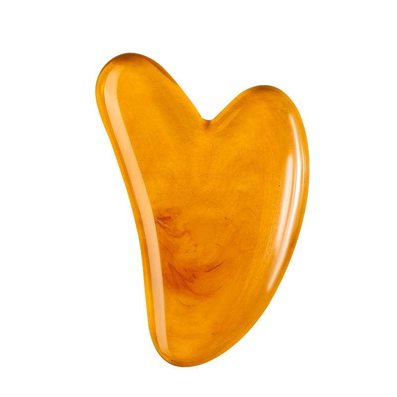 Resin Gua Sha Facial Massage Board Heart Shaped Scraping Tool for Face and Body Care 24g - Image 5